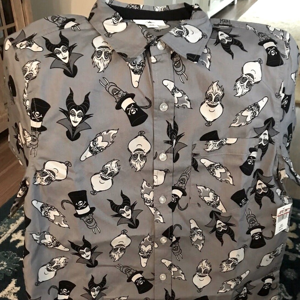 Disney Villains button up shirt